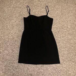 French Connection Black Whisper Sweetheart Strappy Dress